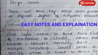Design issues of layers || Computer network || Lecture 9
