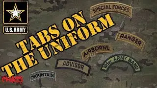 The different tabs on the Army uniform