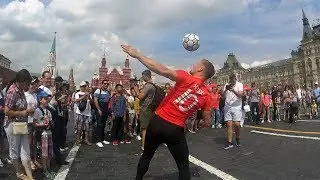 ФУТБОЛЬНЫЙ ФРИСТАЙЛ НА КРАСНОЙ ПЛОЩАДИ!!!  Финал ЧМ-2018 в Москве