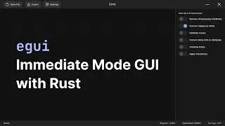 Rust Immediate Mode GUI with Egui ⚡ Building a Real Desktop App
