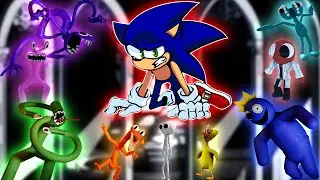 FNF Blur (VS CrisisSonic) But ALL the Characters Sing Together 🎤 Vocal Catastrophe (Rainbow Friends)