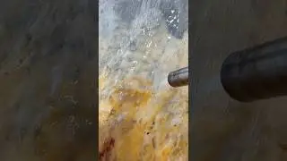 In the encaustic studio. Wire brush technique, Theresa Stirling. #encausticart #painting #art #pwf