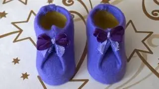 How to make a shoe for dolls,gnomes using a kinder egg and felt.