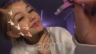АСМР КОРРЕКЦИЯ БРОВЕЙ 🦋💗💦( шёпот , звуки рта ) 💦