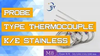 Probe Type Thermocouple K/E Stainless Steel Shielded Wire Thermal Resistance Rod Measuring Wire Temp