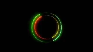 Neon Circle Animation | Neon Color Changing Lights | Neon Effect Black Screen | Green Screen |