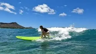 Surfing Waikiki Beach Hawaii 6.3.2022