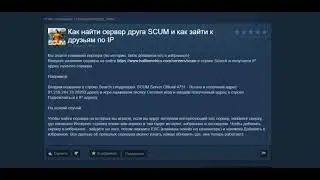 Игра Scum: как найти сервер друга по названию