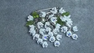 Tutorial: How to make beaded lily's of the valley, Ландыш из бисера
