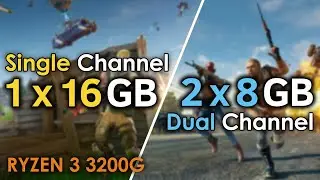 Single Channel vs. Dual Channel RAM - Ryzen 3 3200G // Test in 9 Games