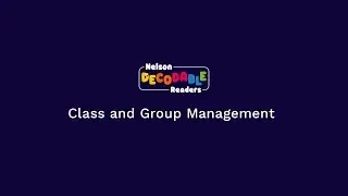 Nelson Decodable Readers Digital - Groups and Classes