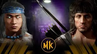Mortal Kombat 11 - Fire God Liu Kang Vs Rambo (Very Hard)