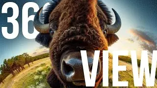 360° Panorama of Bison at San Angelo State Park