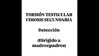 TORSION TESTICULAR : FIMOSIS SECUNDARIA