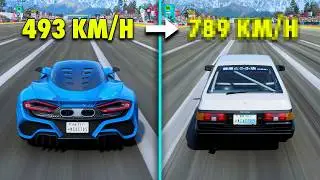 Top 5 FASTEST Cars in Forza Horizon 6 - BROKEN CARS!