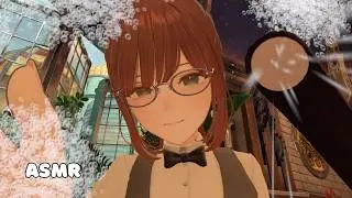【ASMR】 Steampunk Hair Wash & Haircut!🫧💈✂️(hair brushing, head massage, hair cut)  VR VTUBER ASMR