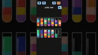 Water Color Sort Level 308 Walkthrough Solution iOS/Android