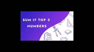 Excel SUM IF top 3 numbers of a list. Here you go!! 👌