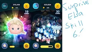 Ultimate Tsum Tsum -  Surprise Elsa Skill 6 - Triple Tap