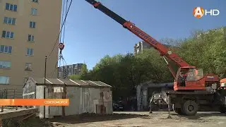 Миссия выполнима  Энергетики компании «МЭС» перенесли по воздуху гараж североморца