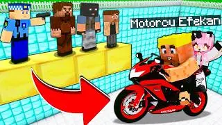 MOTORCU EFEKAN ÇUKURUNA DÜŞERSEN ÖLÜRSÜN! 😱 -Minecraft