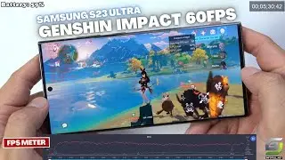Samsung Galaxy S23 Ultra test game Genshin Impact Medium 60 FPS Graphics