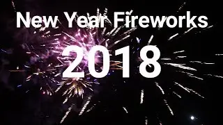 New Year Fireworks and in slow motion