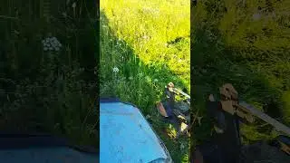 Открыл сенокос. Ременная роторка с самодельным редуктором.