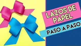 Cómo hacer  lazos o moños de papel fácil / how to make paper bows / origami paper craft