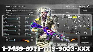 NEW UPDATE 3.8🔥BEST SENSITIVITY CODE + CONTROL SETTINGS BGMI/PUBG MOBILE