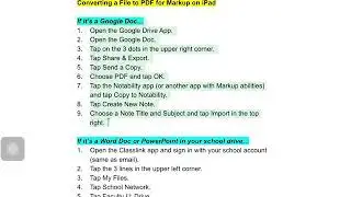 IPad Tips: How to convert a Google Doc into a PDF you can write on with Apple Pencil and Markup