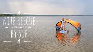 Training of kite rescue by SUP /eng subs/