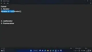 Session - 69 (Iterator, ListIterator and Enumeration cursors in java collection)