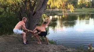 How to bungee jump into water