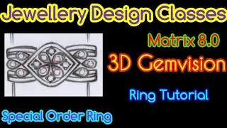 How To Make Bvlgari Gold Ring In Matrix 9.0||3D Gemvision Design PART-102