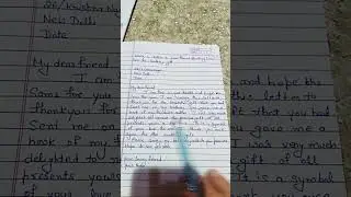 Write a letter to your friend thanking him / her for birthday gift
