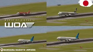 Hunting Kesibukan di bandara internasional Nagoya Jepang | World of Airports Indonesia