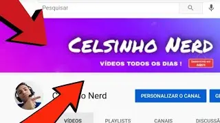 Como colocar banner (Capa) NO CANAL DO YOUTUBE PELO CELULAR - 2021