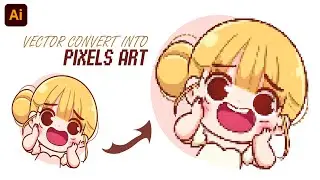 HOW TO CONVERT VECTOR TO PIXEL ART IN ADOBE ILLUSTRATOR TUTORIAL