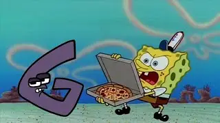 Alphabet Lore (Letter G) trying to get a pizza from Spongebob