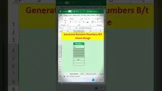 Use Randbetween Formula in Excel | Microsoft Excel Best Trick | #excel #microsoft #education #tips