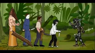 PREDATOR vs Jeff The Killer, Leatherface, Micheal Myers and Pyramid Head.