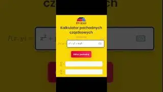 Rewolucyjny Kalkulator Pochodnych Cząstkowych–Oblicz w Sekundy! #matematyka  #kalkulator #edutech