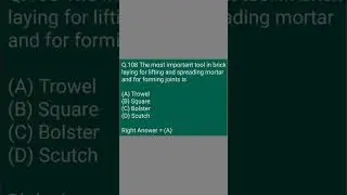 Civil engineering Mcq's qst.no.108