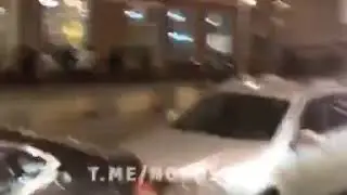 Стрельба на Лубянке   видео от очевидца