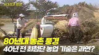 아버님 댁에 자동 탈곡기 한대 놔드려야겠어요...! 80년대 농촌 영상 | 옛날티브이 고전영상 옛날영상