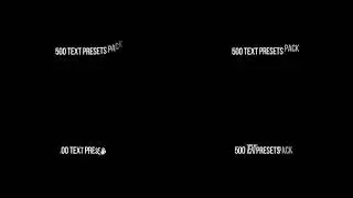 500 Text Animation Pack | After Effects Presets - Motion Array