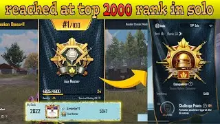 Reached at 2000 rank in solo in bgmi | road to conqueror | 11Pro,12,12Pro,12ProMax,13,13Pro,13ProMax
