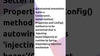 @Autowired #springframework #springboot #springboottutorial #annotations #java #spring #autowiring