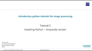 Tutorial 05 - How to install python using Anaconda